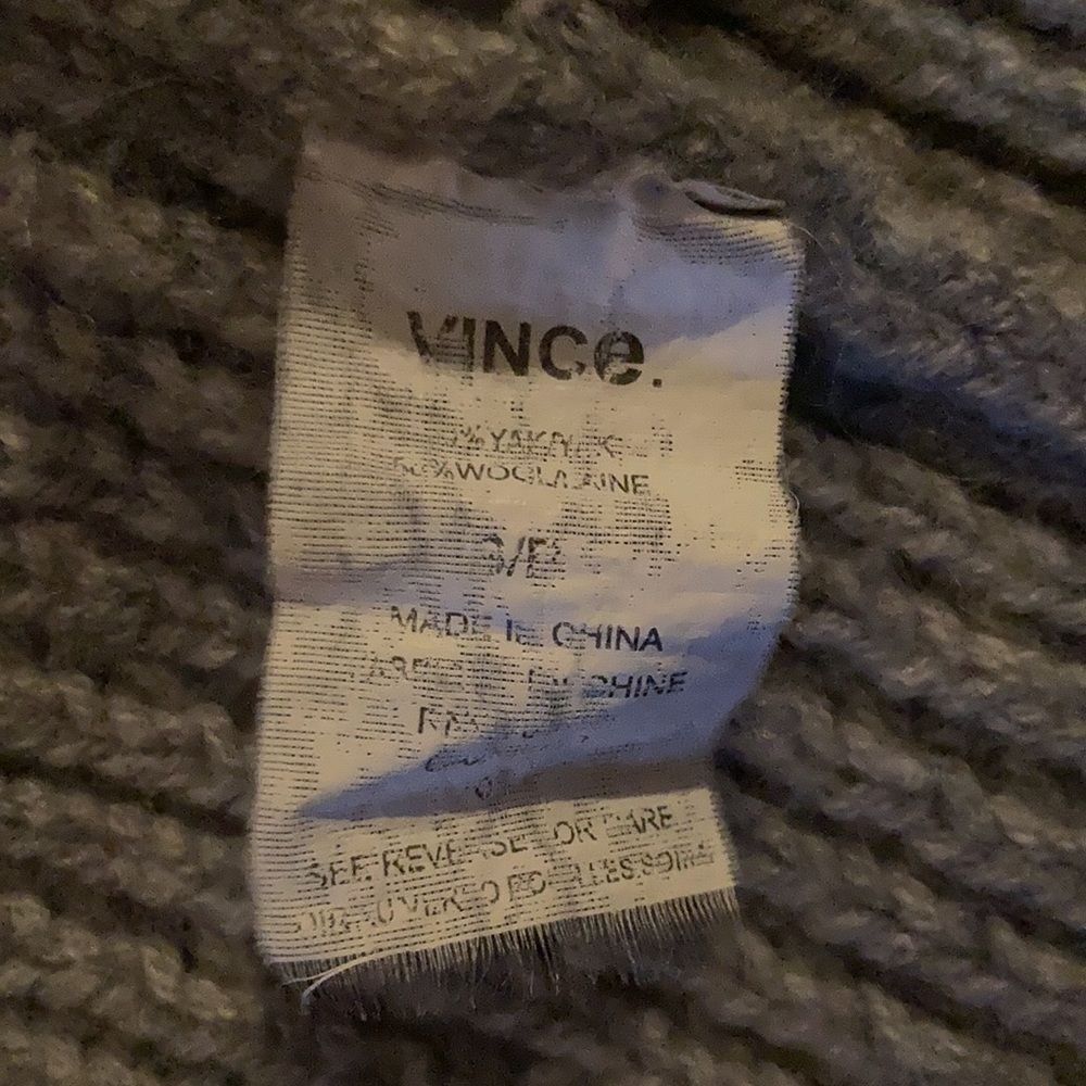 Vince Grey Yak/Wool Honeycomb Knit Jacket Cardigan - Picture 5 of 7